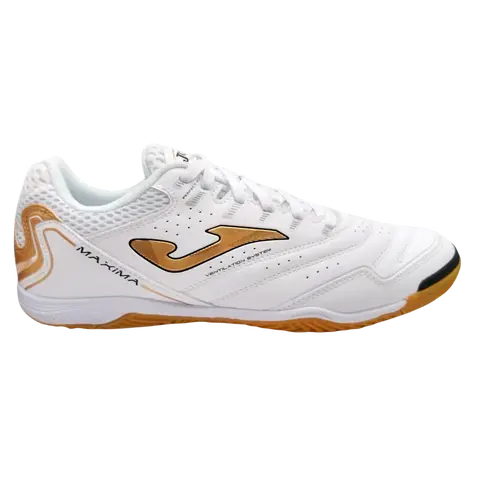 Joma Maxima Unisex Sporty Futsal Shoes - Synthetics Fibertech, Secure Laces, Abrasion-Resistant, Durable, Easy-to-Clean Sports Shoe for Athletic Training with Non-Marking Flat Rubber Outsole
