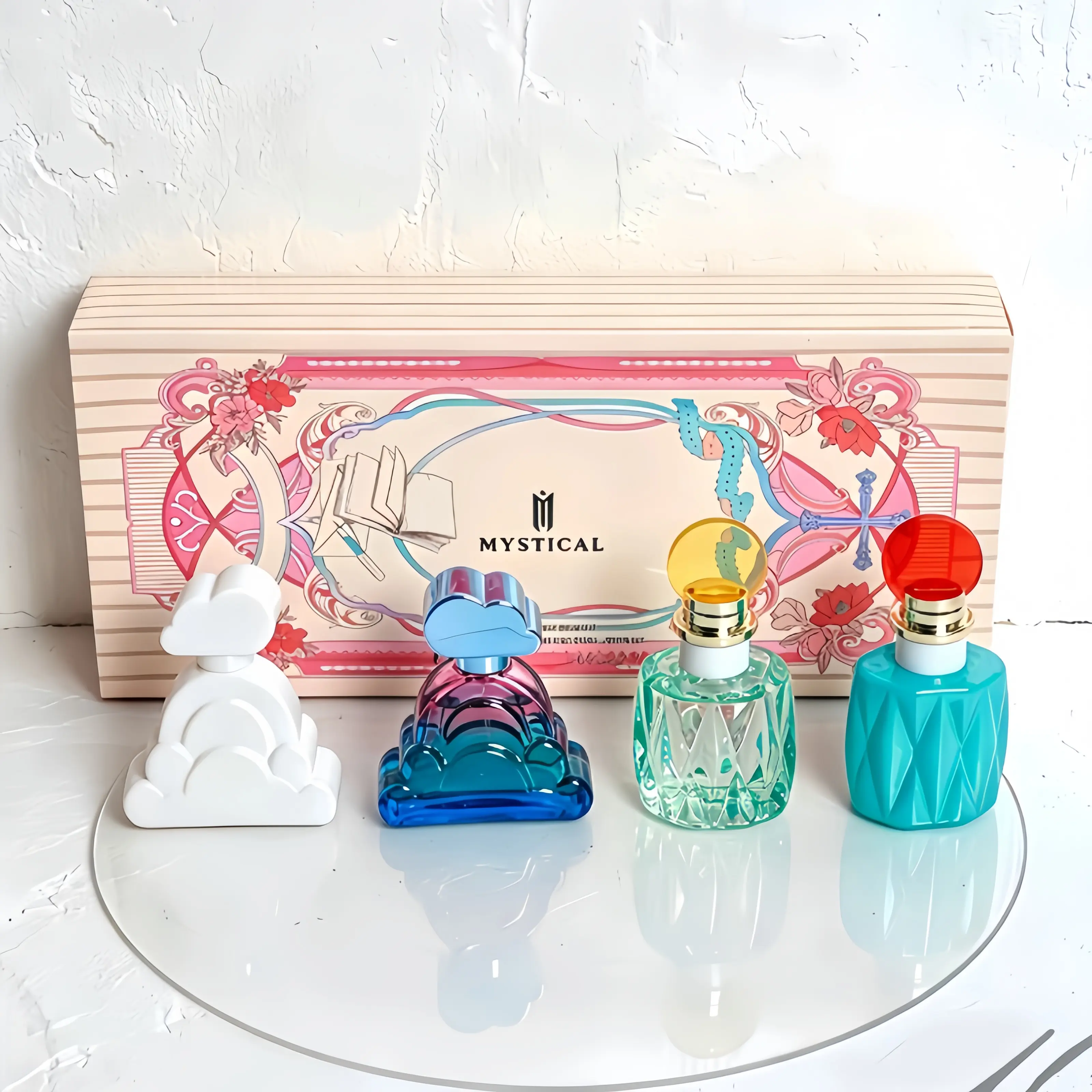 Women's 4-Season Sweet Fragrance Gift Box Set, 30ml*4 Bottle Collection - Long-Lasting Scent, Sweet American Girl Vibe, 4 Styles (Fresh-Cute to Slightly Grown-Up),Water-Citrus-Herbal- Wood-Cream Notes, Ideal Birthday Gift
