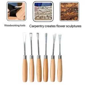 6pcs Wood Carving Tools Set, Chisels for Beginners & Professionals, Perfect Gift for Father's Day, Artistic Wooden Sculpting Kit