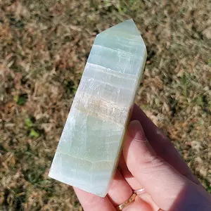 Pistachio Calcite Tower Obelisk Crystal Gift Gorgeous Quality Collectible