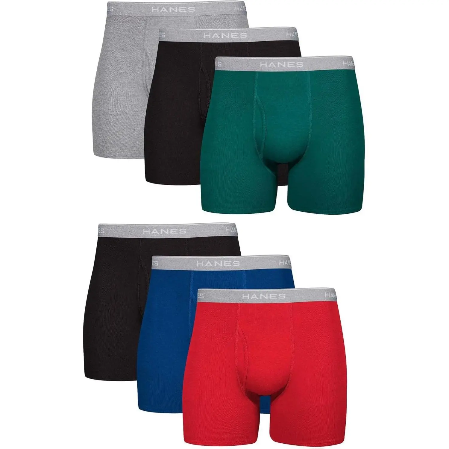 Hanes Men's Boxer Briefs, Cool Dri Moisture-Wicking Underwear, Cotton No-Ride-up for Men, Multi-Packs