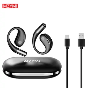 MZYMI Long Battery Life Wireless Earbuds with Noise Reduction, Wireless 5.4, Ultra-Light Design, Type-C Charging, Clear Calls & High-Quality Music, Includes Charging Case, Perfect for On-the-Go Use, Black Headset