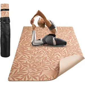 Large Yoga Mat (6'x4') - 1/4" & 1/2" Thick Exercise Mats for  Workout, Extra Wide Workout Mats for  Gym, Yoga, Pilates, Stretching, Floor &