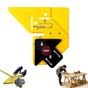 Trim Carpentry Aid, Adjustable Reveal Trim Installation Tool with 45 Degree Miter Guide, Precision Measuring and Miter Marking Tool for Window Door Trim Installation