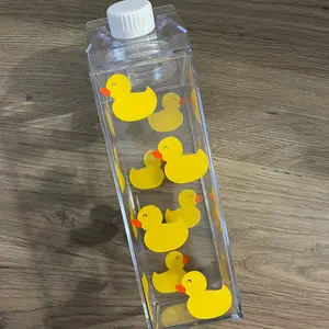 Lucky Ducky Milk Carton Acrylic Cup