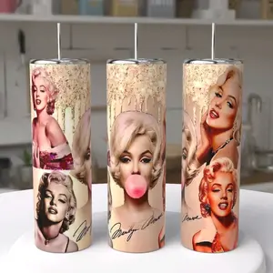 Woman Blowing Gum Bubble 20oz Stainless Steel Tumbler Beverage Drinkware