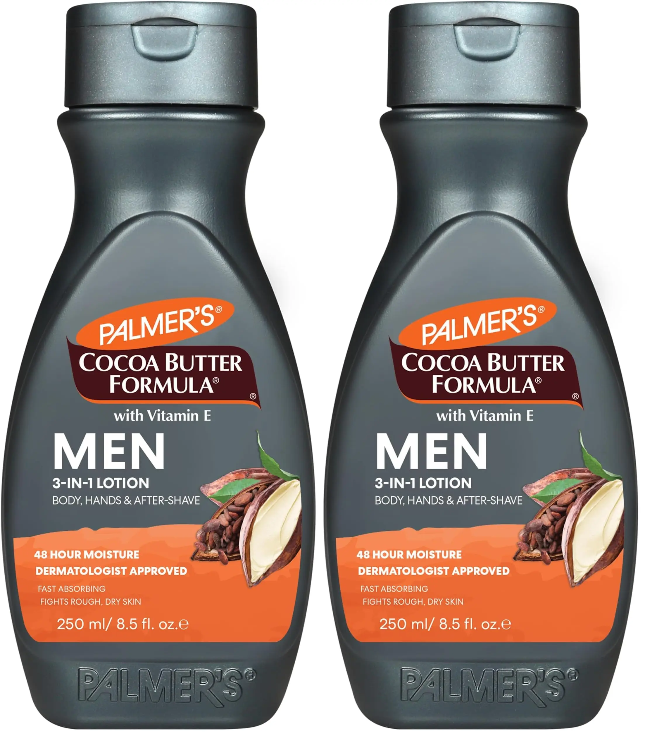 Palmer's Cocoa Butter Formula Men's 3-in-1 Fast Absorbing Face & Body Lotion, 8.5 oz. (Pack of 2)