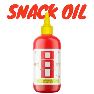 DOU Chili Spiked Snack Oil with Sichuan Peppers and EVOO - Bold Chili Flavor, Versatile Spicy Condiment for Cooking & Dipping, Golden Californian Olive Oil with Sichuan Kick