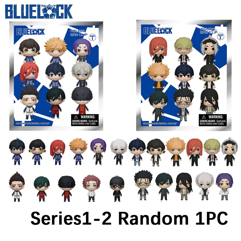1PC Kodansha Official Blue Lock 3D Foam Bag Clip, Blind Bag Series 1 2 Random, Mystery Keychain, Anime Backpack Charm, Collectible Accessory, Keychain Collectibles