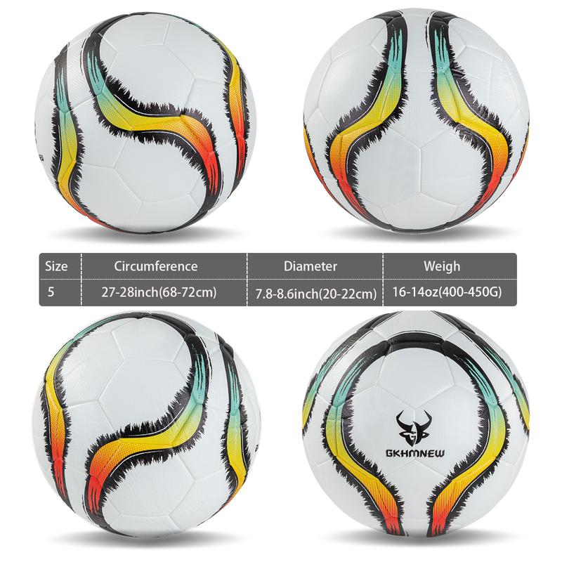 Soccer Balls - Soft Touch Soccer Ball & Air Pump Set - Size 5 - Ideal for Youth & Adults with Unique Design and Convenient Carry Bag