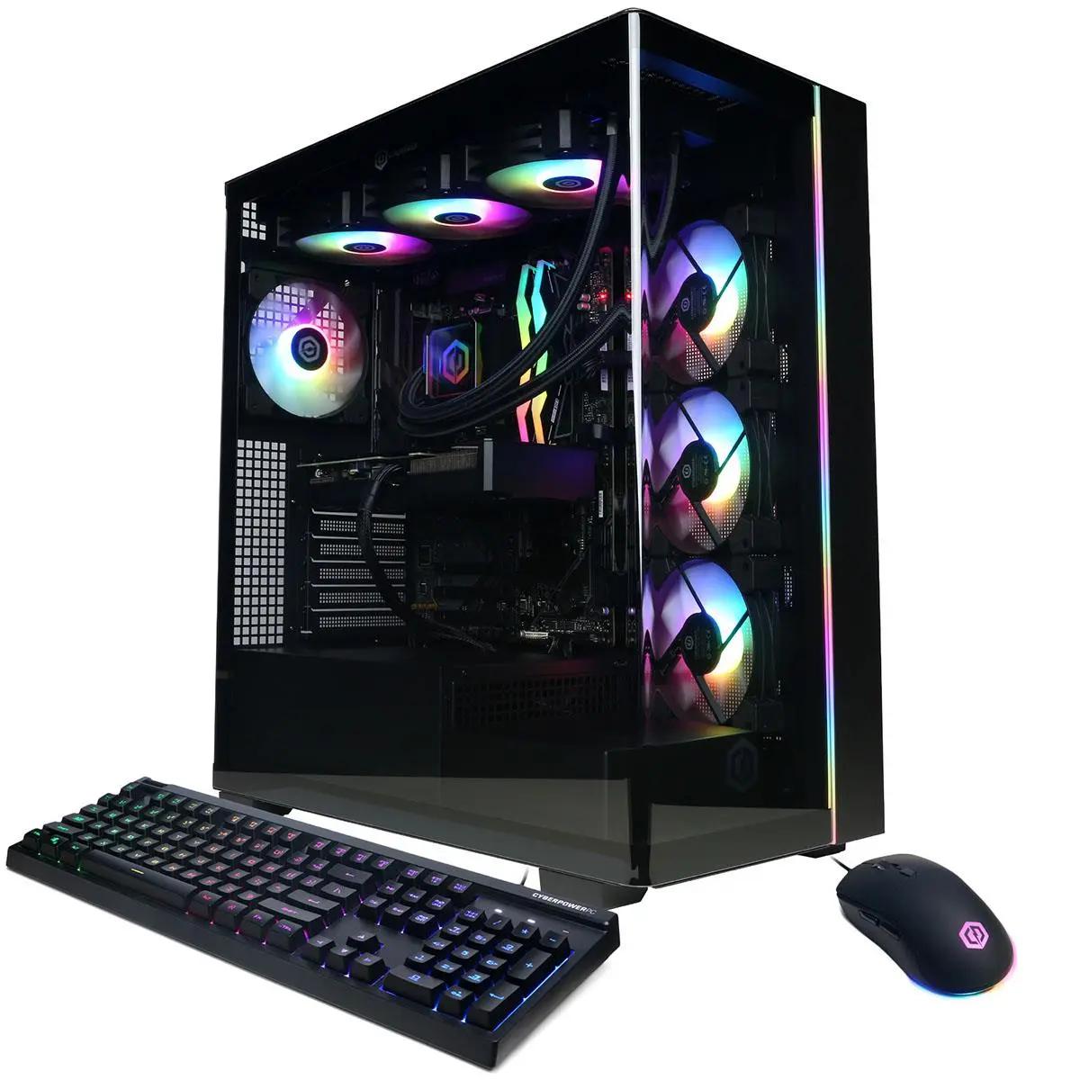 CyberPowerPC Gamer Supreme Liquid Cooled Gaming Desktop Computer, AMD Ryzen 9 9900X3D 4.4GHz, 32GB RAM, 2TB SSD, NVIDIA GeForce RTX 5070 12GB, Windows 11 Home, Black
