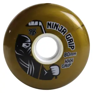 Rink Rat Roller Hockey Wheels Rinkster Ninja Grip 80mm XXX Grip Gold (Single)