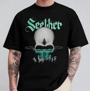 Seether Shirt Black The Surface Seems So Far Tour 20025 Rock Band Merch T-Shirt