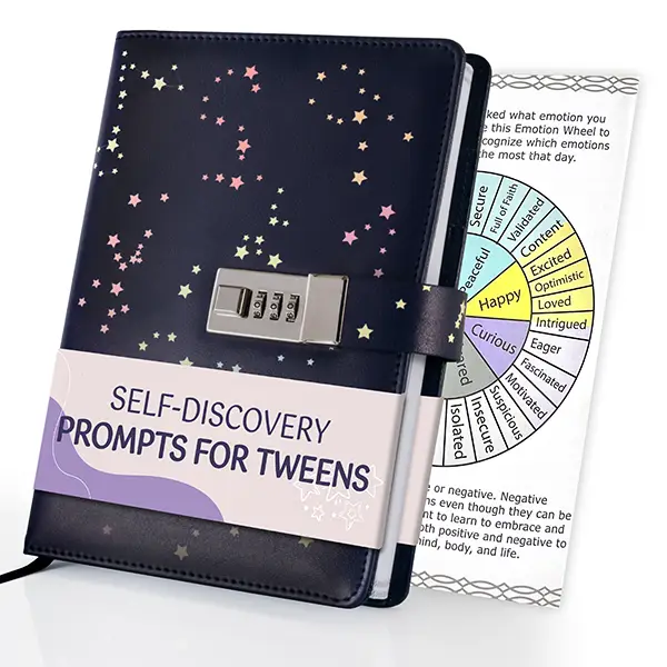 Hideaways Essentials “My Feelings Are Valid” Locking Prompt Journal Diary-Empowe...