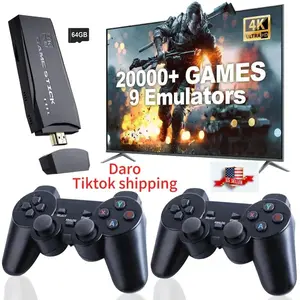 20,000+ Retro Game Console, Plug-And-Play Video Game Stick, 26 Emulators, 4K HDMI Output, High-End Dual Controllers, New Year Gift