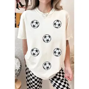 Soccer Round Neck Short Sleeve T Shirt