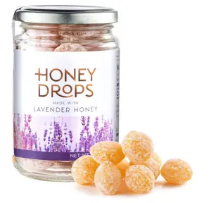 Gourmanity Honey Drops Made with Lavender Honey, Fruity and Floral Touch Carefully Crafted from Natural Honey, Gift your Family Artisan European Candy, Made in Provence, France, 7oz