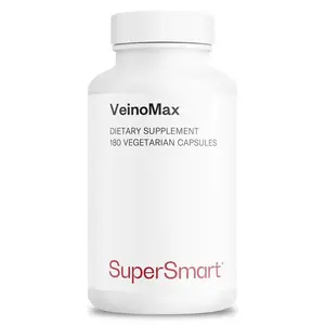 SuperSmart - VeinoMax (Advanced Complex) - with Diosmin, Hesperidin, Horse Chestnut, Vitexin - Veins Supplement | Non-GMO & Gluten Free - 180 Vegetarian Capsules