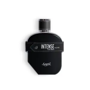 Sapil Intense Noir Eau de Parfum for Men 100ml - Long Lasting Masculine Scent with Amber Leather Patchouli & Musk Notes