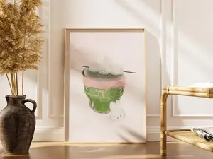 MIFFY Matcha & Cookies Poster Bunny Coquette Y2K Love Cute Cuddly Bedroom Wall Art