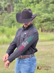 CAMISA WRANGLER / BLACK TEAM MEXICO 7124