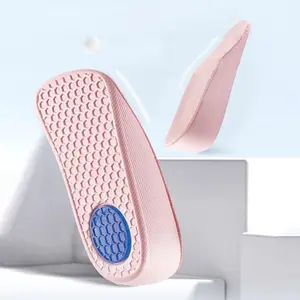 Soft Comfortable Height Increasing Insoles, 2 Pairs Women's Shock Absorption Comfortable Arch Support Insoles, Invisible Heightening Insoles for Men & Women