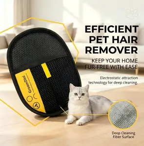 Pet Hair Remover, Electrostatic  gloves Two-way brush sticky hair remover Cat hair dog hair glover Grooming Removal Cleaning, Reusable Cat&Dog Hair Remover for Couch, Furniture, Carpet, Car Seat.