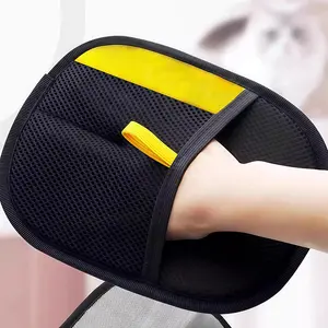 Pet Hair Remover Electrostatic Gloves, Reusable Cat & Dog Hair Removal Mitt with Two-Way Brush Design, Easy Grooming & Cleaning Tool for Couch, Furniture, Carpet & Car Seat, Efficient Fur & Lint Remover for Pet Owners.Cat & Dog accessories