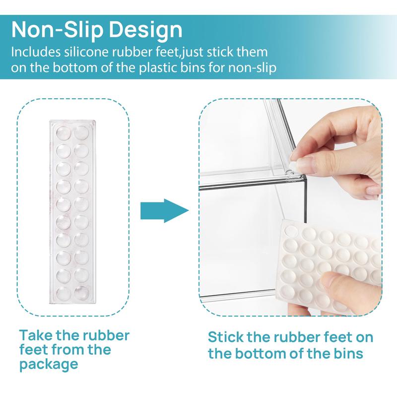 [Live Only] Vtopmart 6-8 Pack Transparent Stackable Drawer Organizer for Kitchen, Pantry, Makeup, Bathroom Storage Bins, Christmas Hauls