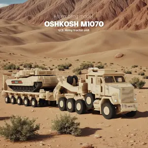 M1070 Transport Car Desert Plastic Model Assembly Kit, Airplane Enthusiast Desktop Decoration, Holiday Gift Christmas Halloween Present