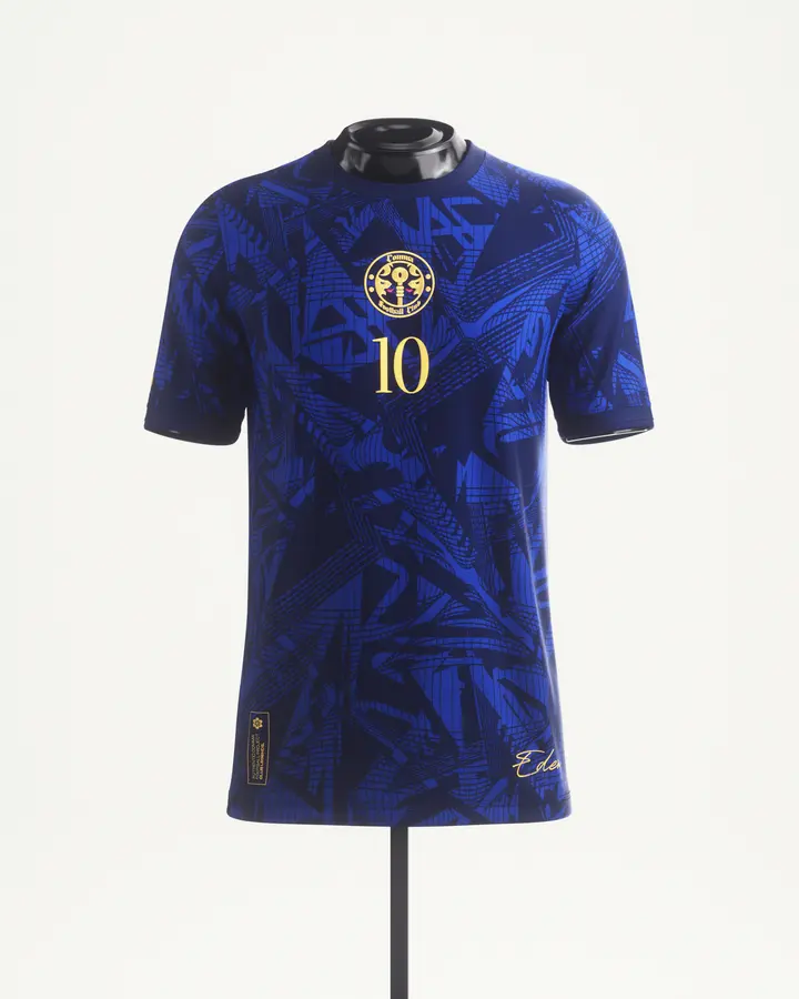 Premium Blue Football Jersey, CHEL Team Club, Jersey-The Kit Trikot,Retro Soccer Shirt