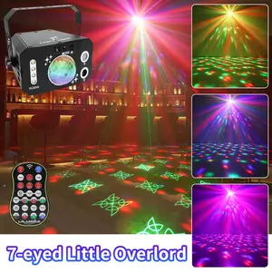 Portable Party Lights Laser Light Remote Control Holiday Projector Lights Voice Control Strobe Auto Disco Ball DJ KTV Bar Stage Atmosphere Lighting for Christmas Halloween Various festive atmosphere lights Night light lamp Home Use Outdoor Use In Car Use