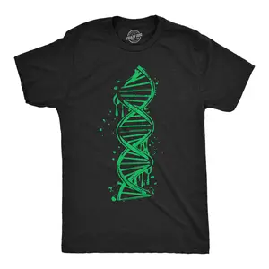 Mens Drippy DNA Funny T Shirts Science Graphic Tee for Men Mens Funny T Shirts Cool Vintage Fashion T-Shirt Gift Classic Menswear Funny Science Short Sleeve Novelty Tees for Guys Black -
