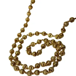 Gold Plated Matar Mala Jewelry Necklace - 23 in, Traditional Design, Elegant Plating, Ideal for Classic Style Enthusiasts, Jewelry Necklaces