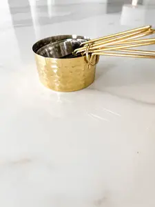 Gold Hammered Measuring Cups Set
