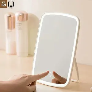 Jordan judy LED makeup mirror Monochrome/Tri Color Intelligent portable desktop led light rechargeable folding light mirror