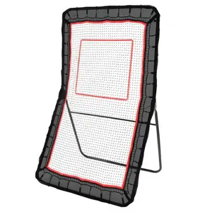 VEVOR Lacrosse Rebounder for Backyard, 4X7 Ft Volleyball Bounce Back Net, Pitchback Throwback Baseball Softball Return Training Screen, Adjustable Angle Shooting Practice Training Wall with Target Does not apply