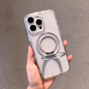 Phone case for iPhone 17 16 15 14 13 Pro Max plus[MagSpin Case], Built-in 360 °   Spin Stand, Designed for MagSafe Accessories,  Drop Proof, Magnetic Phone Cover with Rotatable Kickstand