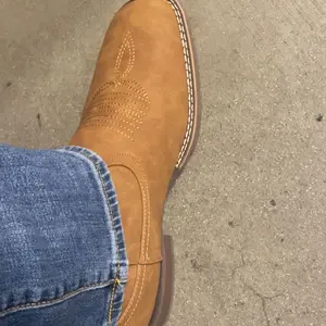 【PlusSize】Eleet Cowboy Boots for Men - Men's Western Boots With Embroidered, Slip Resistant Square Toe Chunky Heel Ankle Boots, Durable and Fashionable Retro Classic Short Botas Walking Shoes, Comfort Closed Footwear