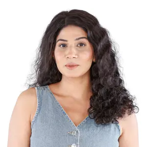 Unique Choice 5x5 Deep Wave HD Lace Closure Wig – 100% Human Hair, Glueless Invisible HD Lace, 180% Density (Black)