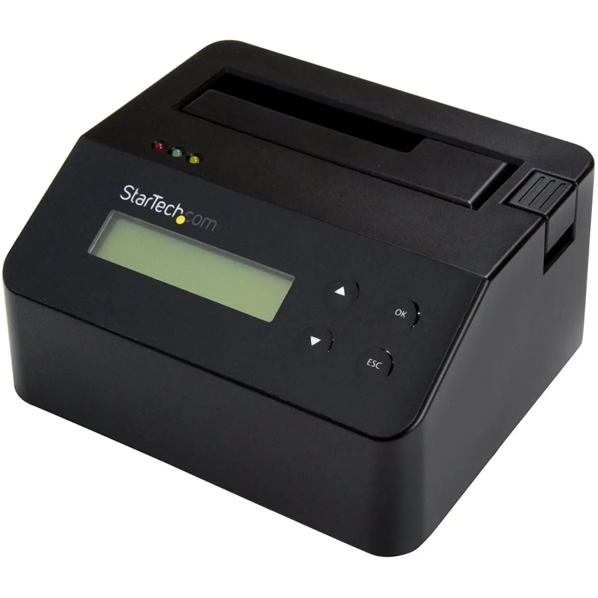 Startech SDOCK1EU3P2 Integrated LCD Screen Hard Drive Dock for Computers - 2.5 in./3.5 in. SATA HDD, 4Kn Drives Support, Industry-Recognized Erase Modes, RS232 Serial, Easy Management, Office Data Storage Desk Equipment