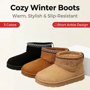 Mysoft Women's Simple Warm Snow Boots, Winter Outdoor Shoe, Womensfashion Footwear, Cozy Boots for Women, Perfect Valentine's Day Gift  Walking Shoes  Girl