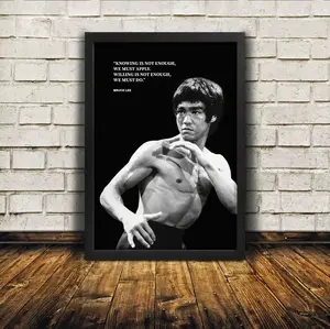 Bruce Lee Motivational Quotes - High Quality Premium Poster Print