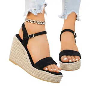 Women's Closed Toe Wedge Sandals - Burgundy Bowknot Espadrille Wedges wide feet heels