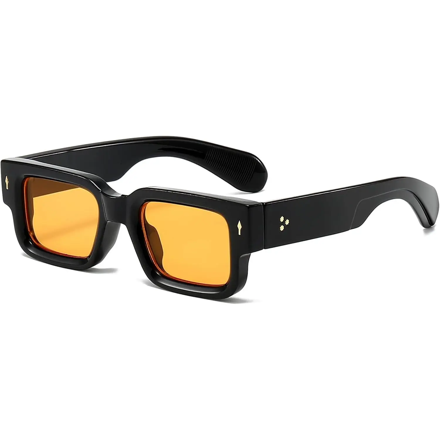 Thick Frame Square Sunglasses for Women Men Chunky Rectangle 