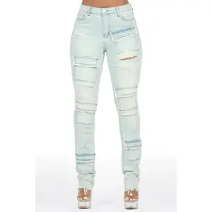 Kritisha Light Wash Cargo Skinny Jean