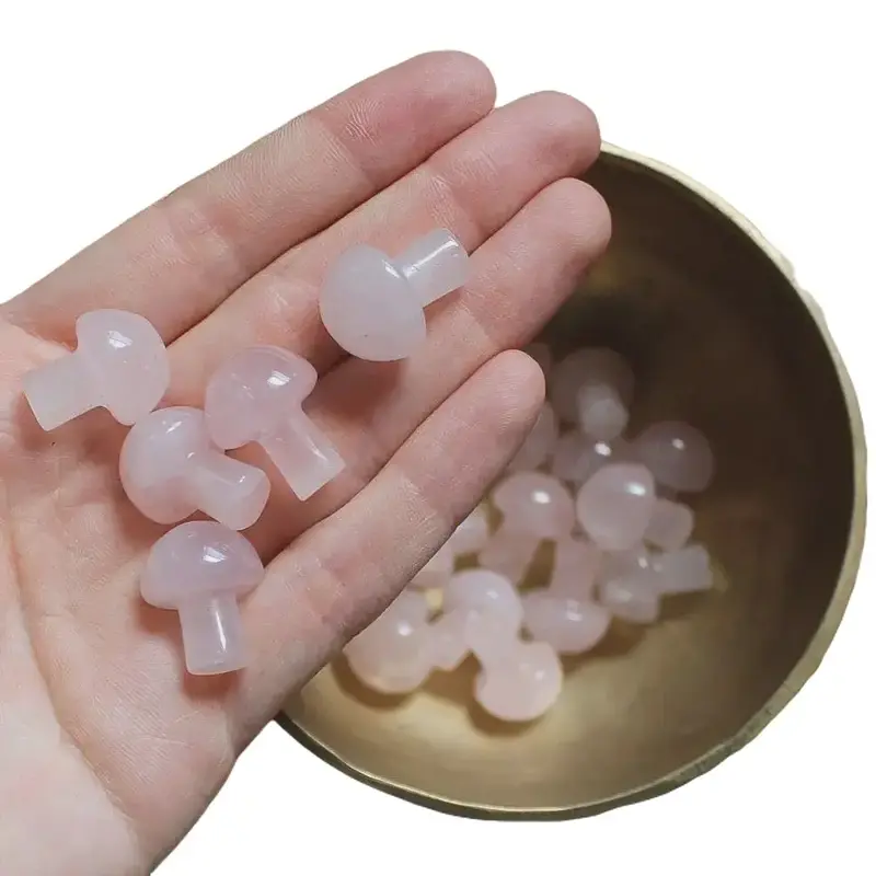 Decorative Mini Crystal Mushrooms - Figurines for Home and Crystal Healing Energy