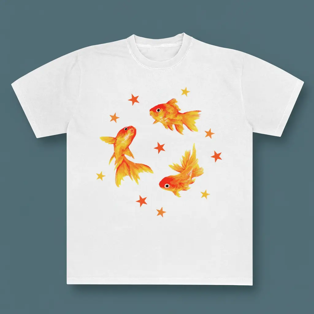 Goldfish T-Shirt Sweatshirt Hoodie, Star Aesthetic, Cute T-Shirt, Beachy Shirt, Grunge Y2K Tee, Cool Vintage Retro T-Shirt Gift, Goldfish LoversUnisex T-Shirt