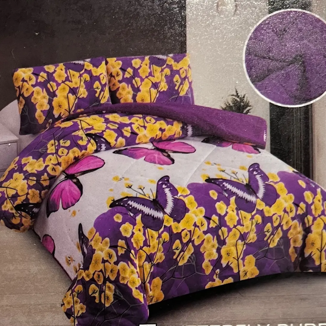 BUTTERFLY YELLOW PURPLE