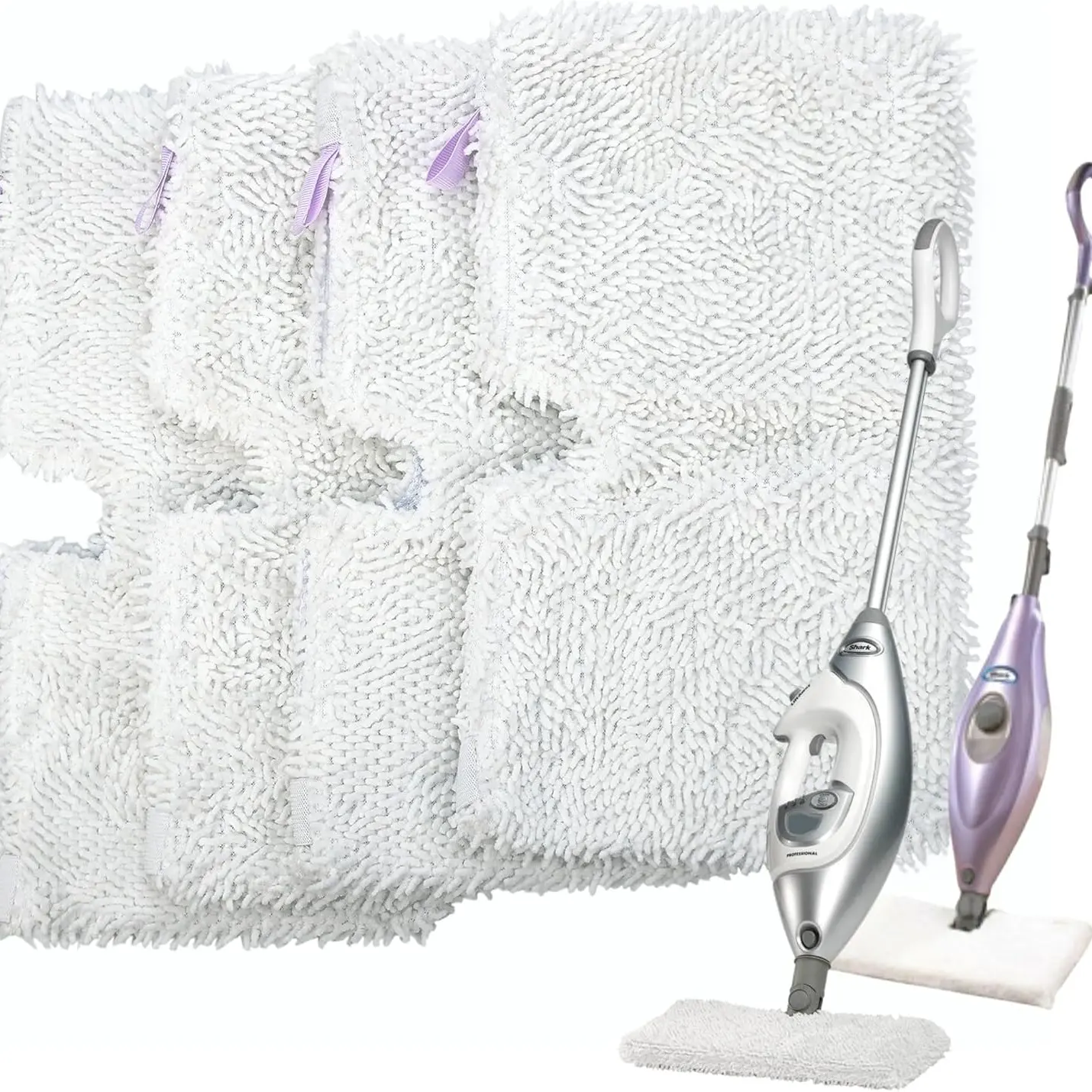 4Pack Shark Steam Mop Replacement Pads Set, Reusable Mop Pads, Mop Refills, Mop Accessories, Compatible with Shark Series S3500/s3501/s3601/s3550/s3901/se450/s3801co/s3601d/s2901/s2902